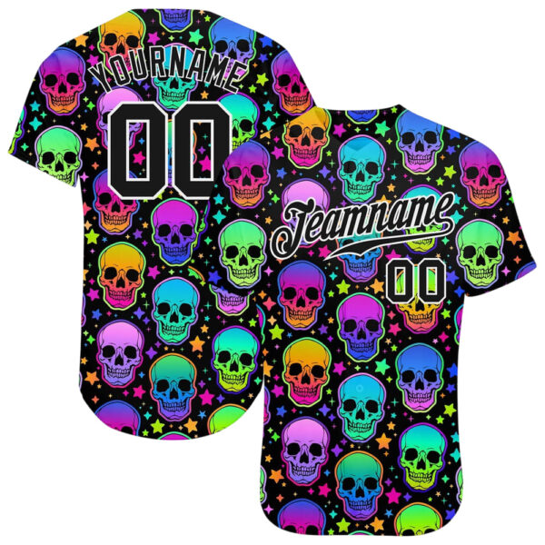 3d-pattern-bright-multicolored-halloween-skulls-baseball-jersey_-custom-baseball-jersey-2_qyh6mr 3D Pattern Bright Multicolored Halloween Skulls Baseball Jersey, Custom Baseball Jersey