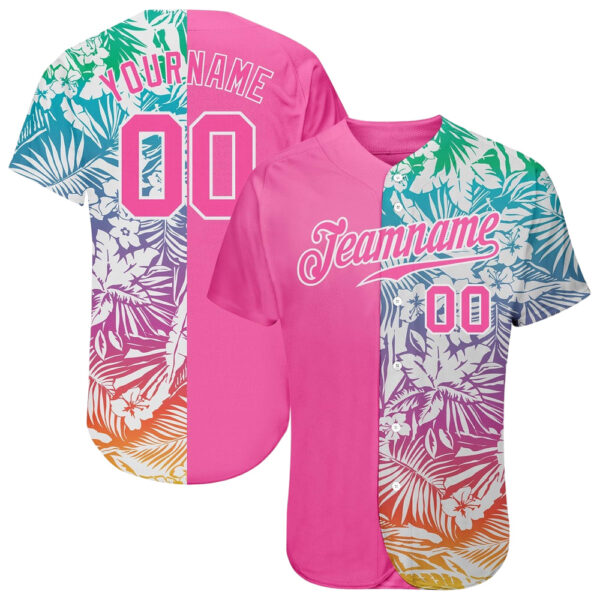 3d-pattern-design-tropical-palm-leaes-baseball-jersey_-custom-baseball-jersey-1_ztuktw 3D Pattern Design Tropical Palm Leaves Baseball Jersey, Custom Baseball Jersey