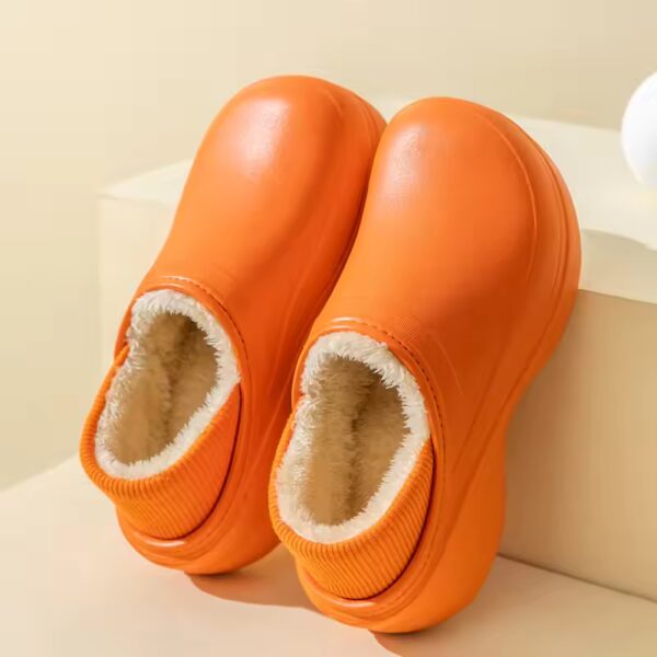 Orange Furry-Lined Slip-On Clogs Orange Furry-Lined Slip-On Clogs