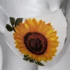 Sunflower Print Face Mask