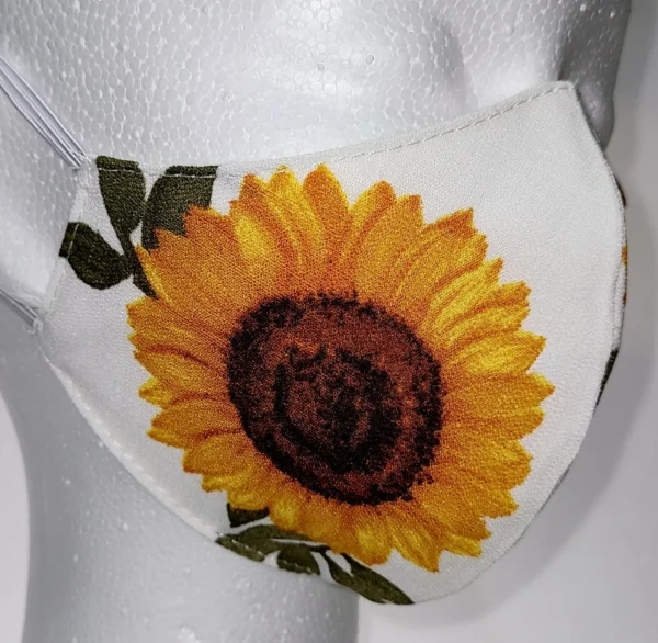 Sunflower Print Face Mask
