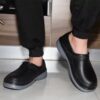 Unisex Black Non-Slip Work Clogs Unisex Black Non-Slip Work Clogs – Waterproof Slip-On Shoes with Grey Sole