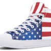 American Citizen USA Flag Canvas High Top Shoes For Men Women