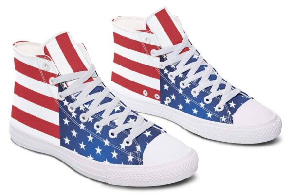 American Citizen USA Flag Canvas High Top Shoes For Men Women
