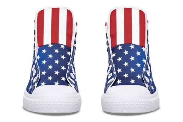 American Citizen USA Flag Canvas High Top Shoes For Men Women