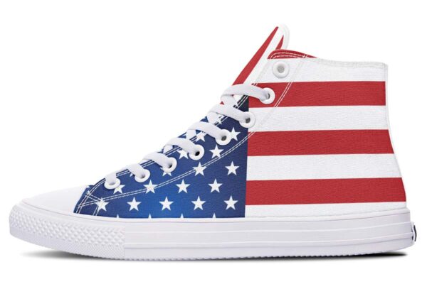 American Citizen USA Flag Canvas High Top Shoes For Men Women