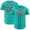 aqua-white-pinstripe-black-baseball-jersey_-custom-baseball-jersey-2_pva6xz Aqua White Pinstripe Black Baseball Jersey, Custom Baseball Jersey