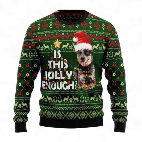 Australian Cattle Dog Jolly Dog Ugly Christmas Sweatshirt, Sweater