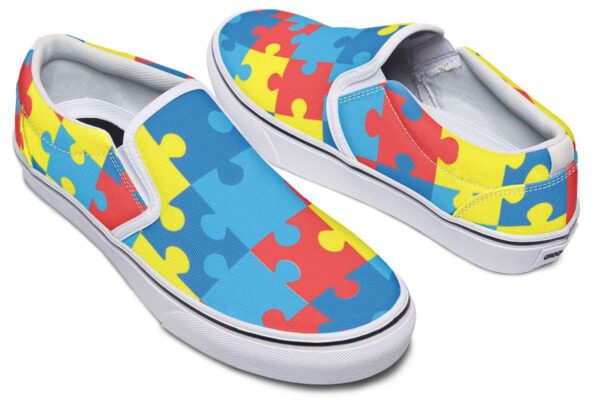autism-awareness-blue-puzzle-slip-on-shoes_mebnrk Autism Awareness Blue Puzzle Slip-On Shoes