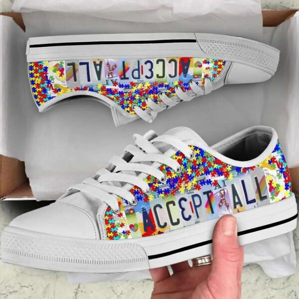autism-awareness-day-accept-all-autism-puzzle-pieces-sneakers-low-top-shoes_suoyme Autism Awareness Day Accept All Autism Puzzle Pieces Sneakers Low Top Shoes