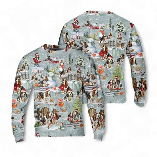 basset-hound-dog-christmas-ugly-christmas-sweatshirt_-sweater-1_yajmez Basset Hound Dog Christmas Ugly Christmas Sweatshirt, Sweater