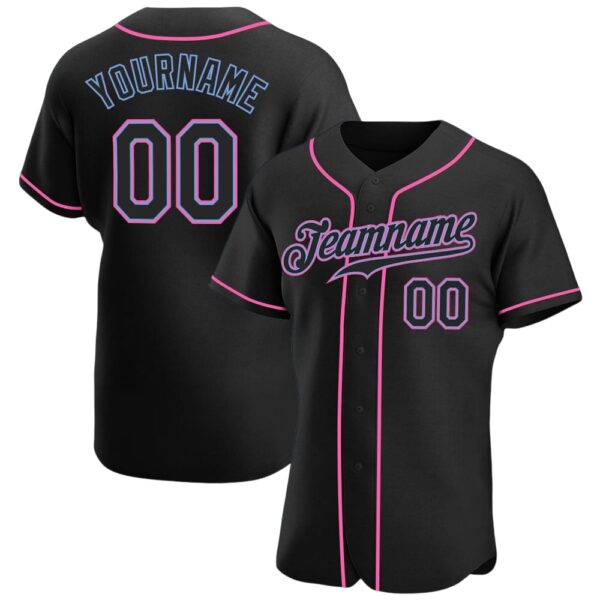 black-black-pink-baseball-jersey_-custom-baseball-jersey-2_eqap7n Black Black Pink Baseball Jersey, Custom Baseball Jersey