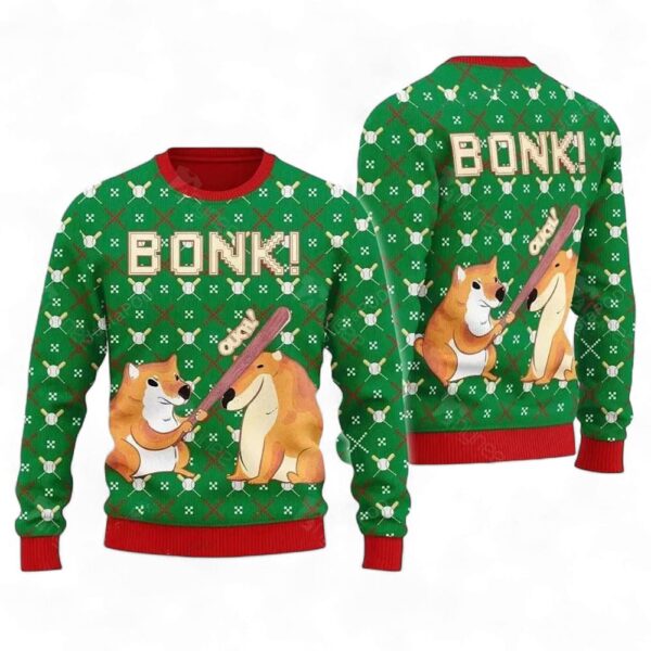 bonk-dog-ugly-christmas-sweatshirt_-sweater-1_sls07y Bonk Dog Ugly Christmas Sweatshirt, Sweater