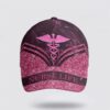 Breast Cancer Baseball Cap, Nurse Life Pink Glitter All Over Print Cap
