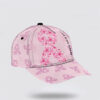 Breast Cancer Baseball Cap, Pink All Over Print Cap