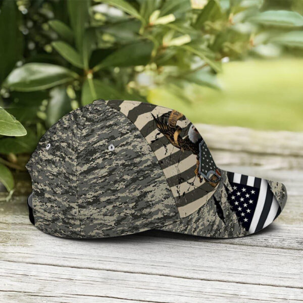 Christian Baseball Cap, Eagle Veteran US Flag Camo Pattern Baseball Cap