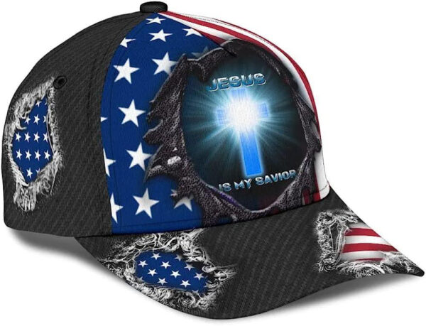 Christian Baseball Cap, Jesus Is My Savior Cross Light Baseball Cap