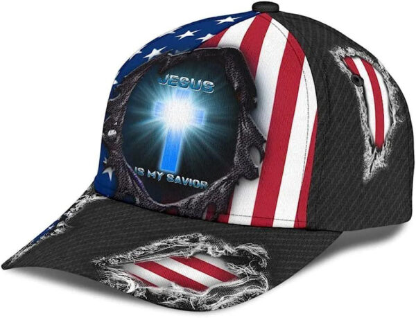 Christian Baseball Cap, Jesus Is My Savior Cross Light Baseball Cap