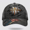Christian Baseball Cap, Jesus Religious Cross Nails And American Flag Forgiven Given Baseball Cap