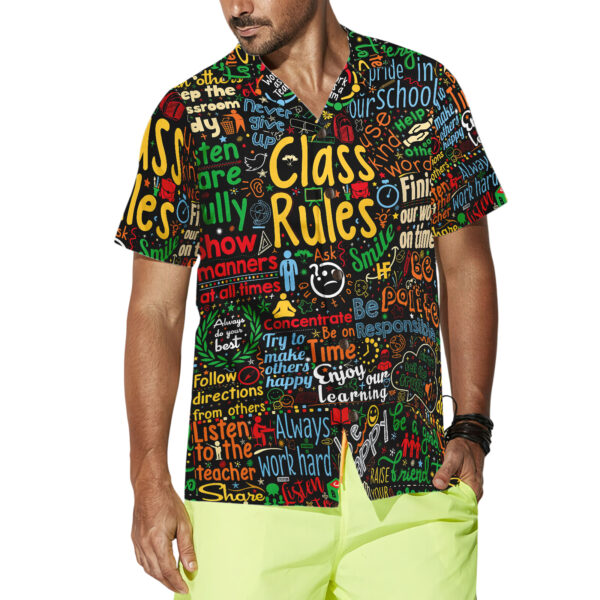 class-rules-hawaiian-shirt-for-teachers-fun-gift-idea-for-men-_-women-3_puae71 Class Rules Hawaiian Shirt for Teachers - Fun Gift Idea for Men & Women
