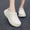 clog white 11 Unisex Beige Waterproof Slip-On Clogs – Lightweight EVA Garden & Casual Shoes
