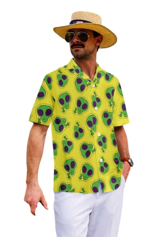 colorful-alien-face-print-hawaiian-shirt-fun-_-trendy-summer-apparel-3_uetuiy Colorful Alien Face Print Hawaiian Shirt - Fun & Trendy Summer Apparel