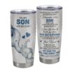 Custom Elephant Tumbler for Son -Unique Birthday & Graduation Gift from Parents