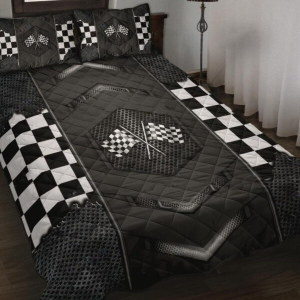 dirt-track-racing-metal-quilt-set_x0lhtt Dirt Track Racing Metal Quilt Set