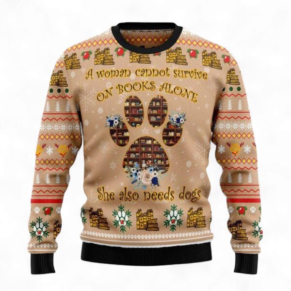dog-and-book-loer-dog-ugly-christmas-sweatshirt_-sweater-1_fgsg3y Dog And Book Lover Dog Ugly Christmas Sweatshirt, Sweater