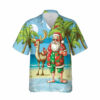 Drunk Santa Surfing Hawaiian Shirt – Festive Xmas Beachwear for Holiday Fun