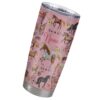 Floral Personalized Horse Tumbler for Girls – Perfect Gift for Birthdays & Holidays
