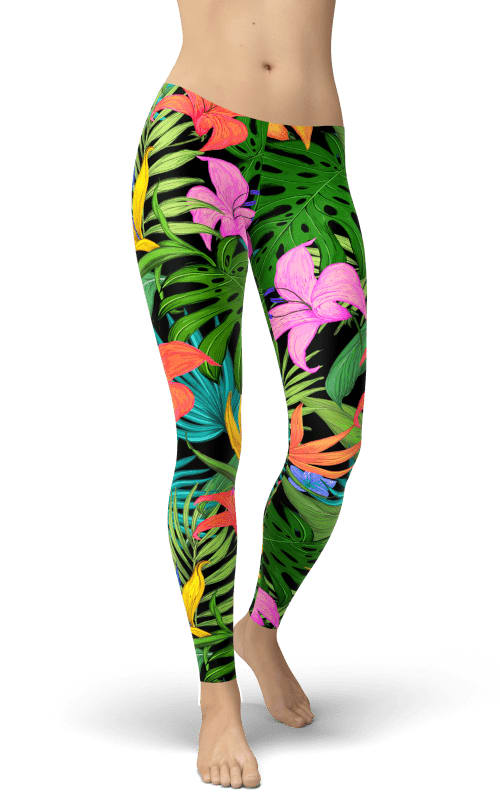 floral-print-hawaiian-leggings-for-women-soft-stylish-activewear-2_rr1vz2 Floral Print Hawaiian Leggings for Women - Soft & Stylish Activewear