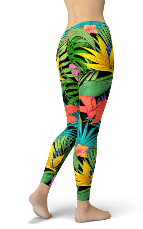 floral-print-hawaiian-leggings-for-women-soft-stylish-activewear-4_i6ipel Floral Print Hawaiian Leggings for Women - Soft & Stylish Activewear
