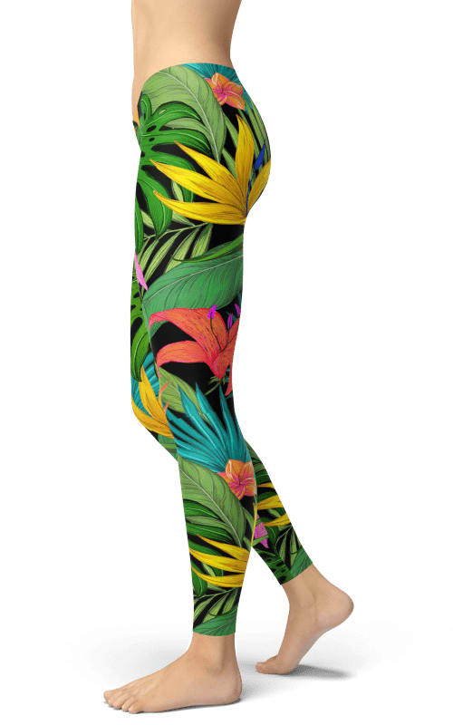 floral-print-hawaiian-leggings-for-women-soft-stylish-activewear-5_pj7thg Floral Print Hawaiian Leggings for Women - Soft & Stylish Activewear