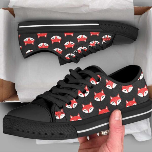 Fox Pattern Cute Low Top Style Shoes