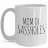 Funny Sassholes Mom Ceramic Coffee Mug - Perfect Gift for Moms