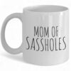 Funny Sassholes Mom Ceramic Coffee Mug - Perfect Gift for Moms