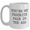 Funny Valentine's Day Coffee Mug - 'You're My Favorite Pain in the Ass' Design