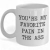 Funny Valentine's Day Coffee Mug - 'You're My Favorite Pain in the Ass' Design