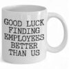 Goodbye Boss Mug - Farewell Coffee Cup Gift for Managers - Good Luck in Your Next Adventure