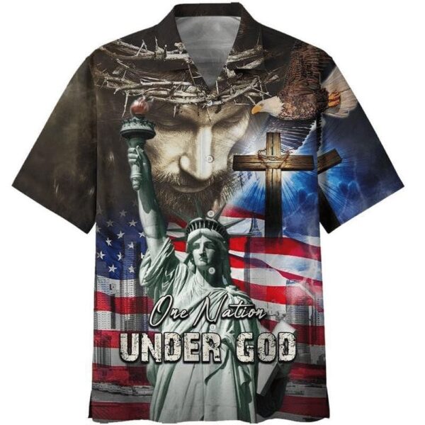 independence-day-hawaiian-shirt-one-nation-under-god-design-for-4th-of-july-celebrations_eeh6wx Independence Day Hawaiian Shirt - One Nation Under God Design for 4th of July Celebrations