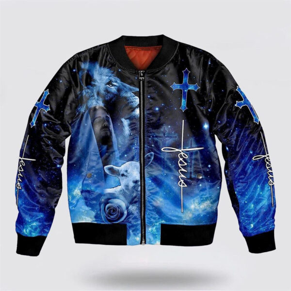 jesus-christ-lion-and-lamb-bomber-jacket-gifts-for-jesus-lovers-2_snpjca Jesus Christ Lion And Lamb Bomber Jacket - Gifts For Jesus Lovers