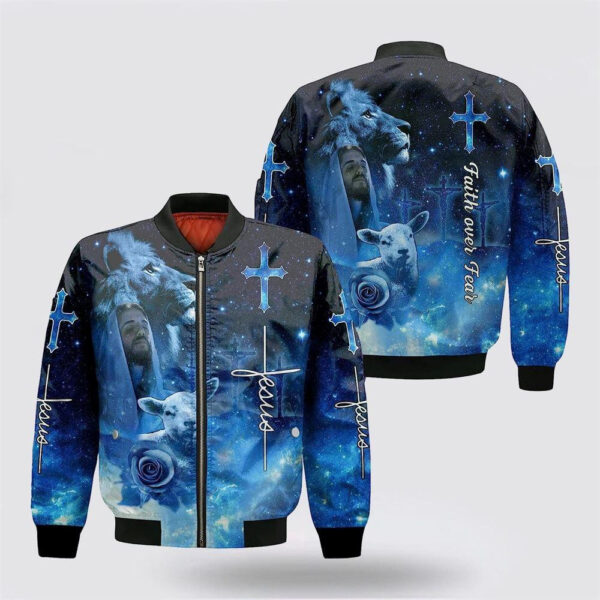 jesus-christ-lion-and-lamb-bomber-jacket-gifts-for-jesus-lovers_x6szwf Jesus Christ Lion And Lamb Bomber Jacket - Gifts For Jesus Lovers
