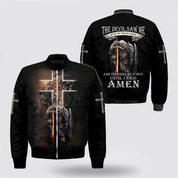 jesus-christ-lion-of-judah-knight-warrior-bomber-jacket-gifts-for-jesus-lovers_d3qye9 Jesus Christ Lion Of Judah Knight Warrior Bomber Jacket - Gifts For Jesus Lovers