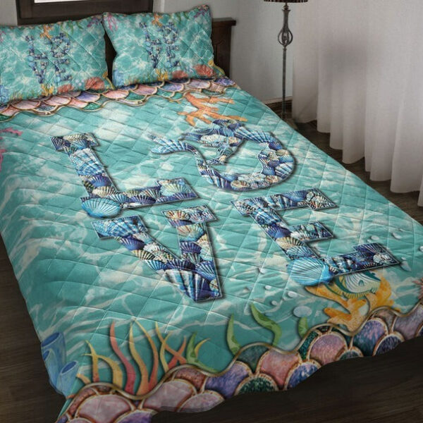 love-mermaid-bling-make-waves-quilt-set_nnfvph Love Mermaid Bling Make Waves Quilt Set