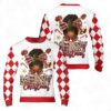 Merry Christmas Afro Messy Bun Christmas Sweatshirt, Sweater
