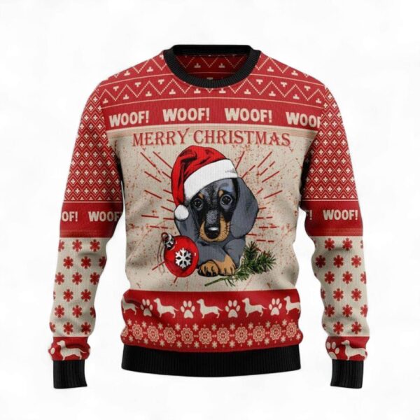 merry-christmas-dachshund-dog-ugly-christmas-sweatshirt_-sweater-1_xm0cuo Merry Christmas Dachshund Dog Ugly Christmas Sweatshirt, Sweater