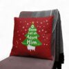 O Come Let Us Adore Him Christmas Tree Pillow