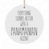 Panama Accent Christmas Ornament - Panamanian Gift Ceramic