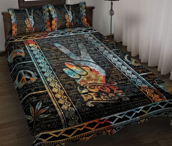 Peace Hope Love Sign Hand Quilt Set